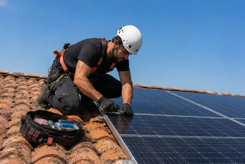 Maintenance et monitoring de panneaux solaires à Carnas