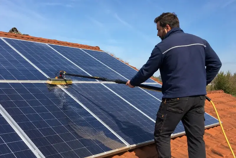 Nettoyage et entretien de panneaux solaires à Carnas